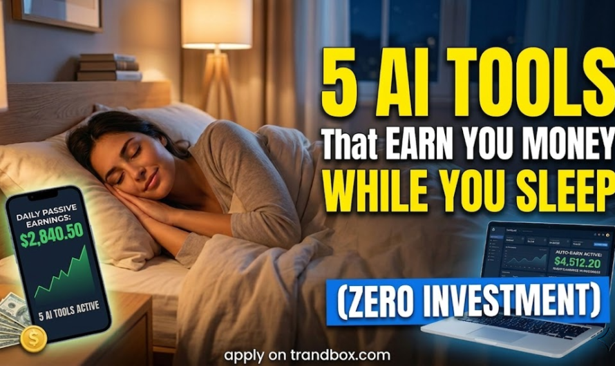 5 AI Tools That Can Earn You Money While You Sleep (Zero Investment)